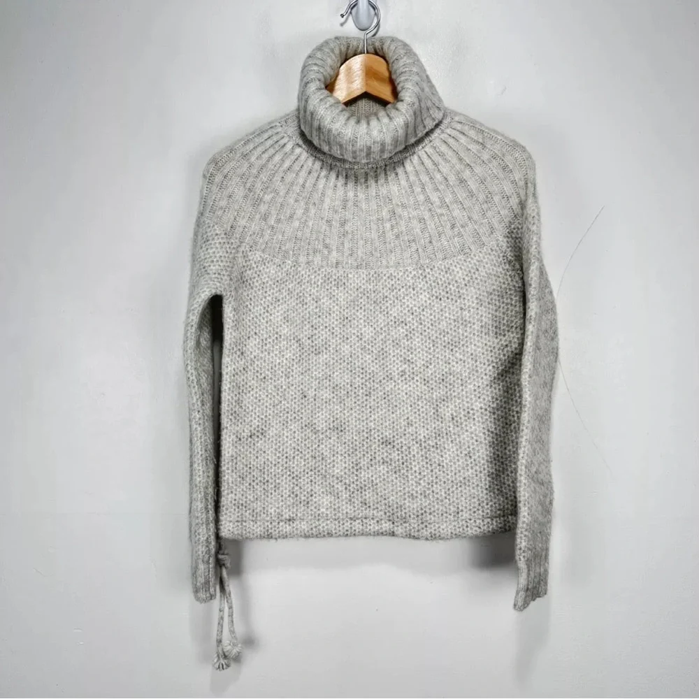 Madewell Snowbound Turtleneck Sweater Drawstring Pullover Women M Mohair Wool - Picture 5 of 9